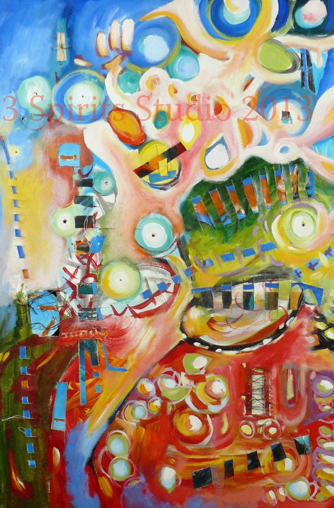 Giclee Print of Original Abstract Painting - "Lullaby"