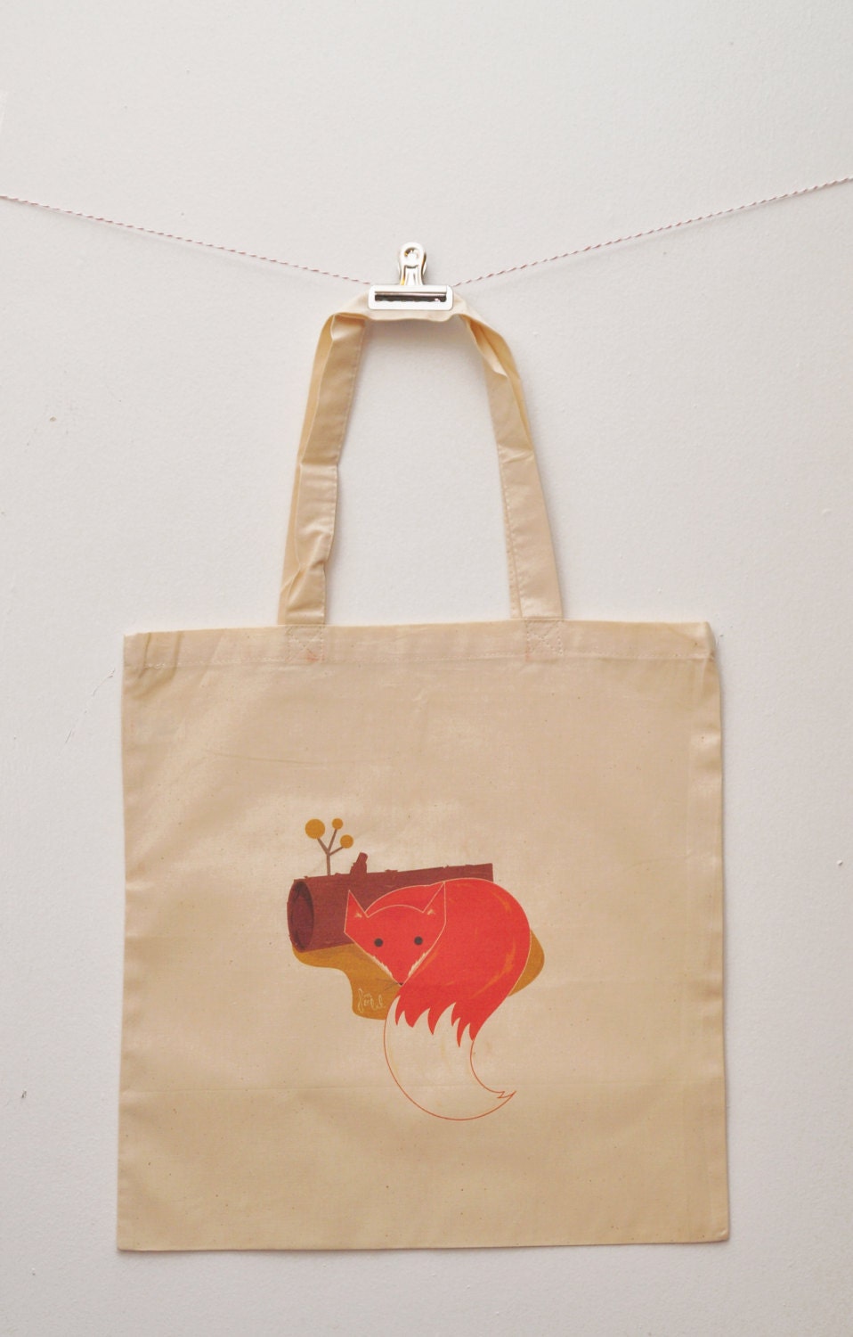 Shy Fox Woodland Tote Bag