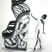 Emilio Pucci Shoe Giclee Print Fashion Art Dragon Ivory Wedges Limited Edition