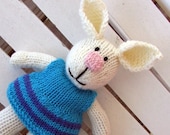 Hand Knit Bunny Rabbit Toy Plush Doll Stuffed Bunny Spring Kids Toy Plush Stuffed Animal Bunny Michelle