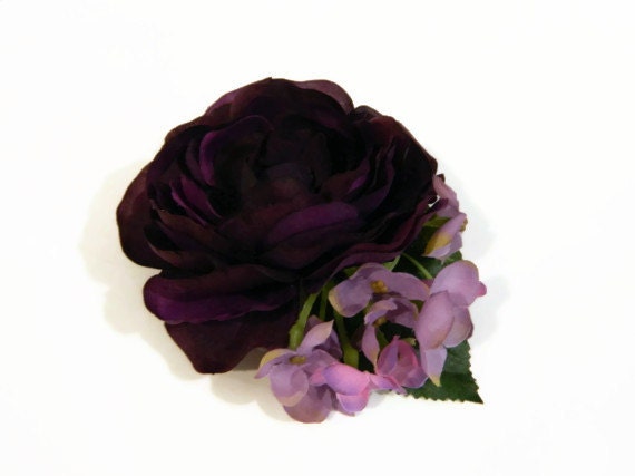 Purple Corsage, peony, purple, lavender, wrist corsage, prom corsage, wristlet, silk flowers, graduation, mother of the bride