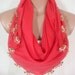 Traditional Turkish Yemeni Pure Cotton Needle Lace Oya Scarf by Arzu's Style