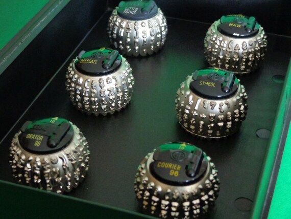 Vintage IBM Selectric III Typewriter Font Type Balls by Bellabalou