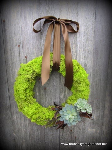 Moss and Succulent Wreath