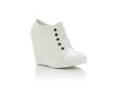 S A L E Custom Canvas Sneaker Wedges MADE TO ORDER size 5, 8, and 10 only