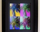 Photography Print Colorul Palm Trees 8x10 Artwork - Multicolor Palmtrees Wall Hanging 8 x 10 Art - Beach Home Decor