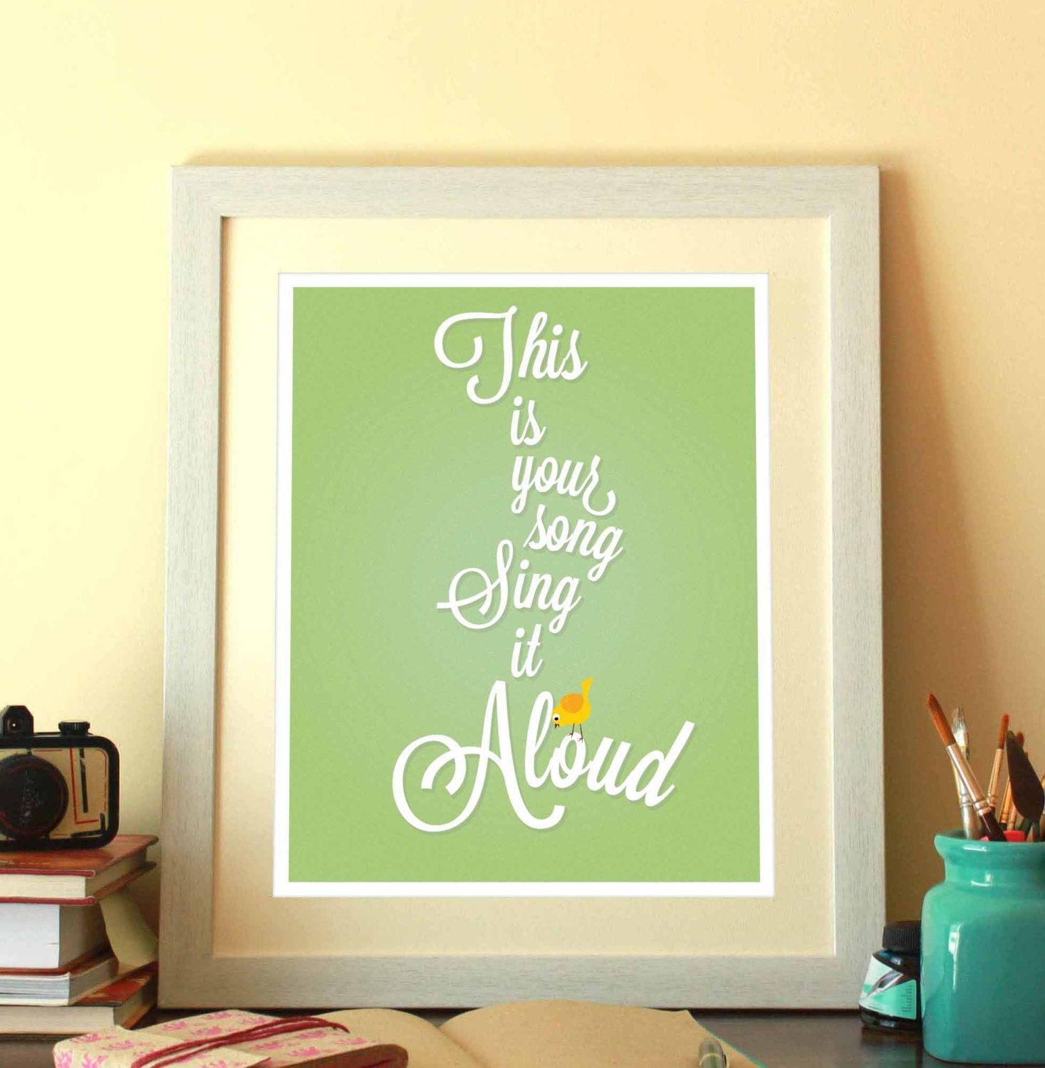 This is your song, sing it aloud, A4, digital, print, art, poster, gift for her, him, illustration,office