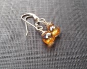 divine tiny grade AAA citrine briolette earrings // november birthstone // bridal bridesmaid jewelry