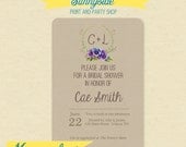 Pretty Pansy Floral Bridal Shower Invite - Kraft Background Il_170x135