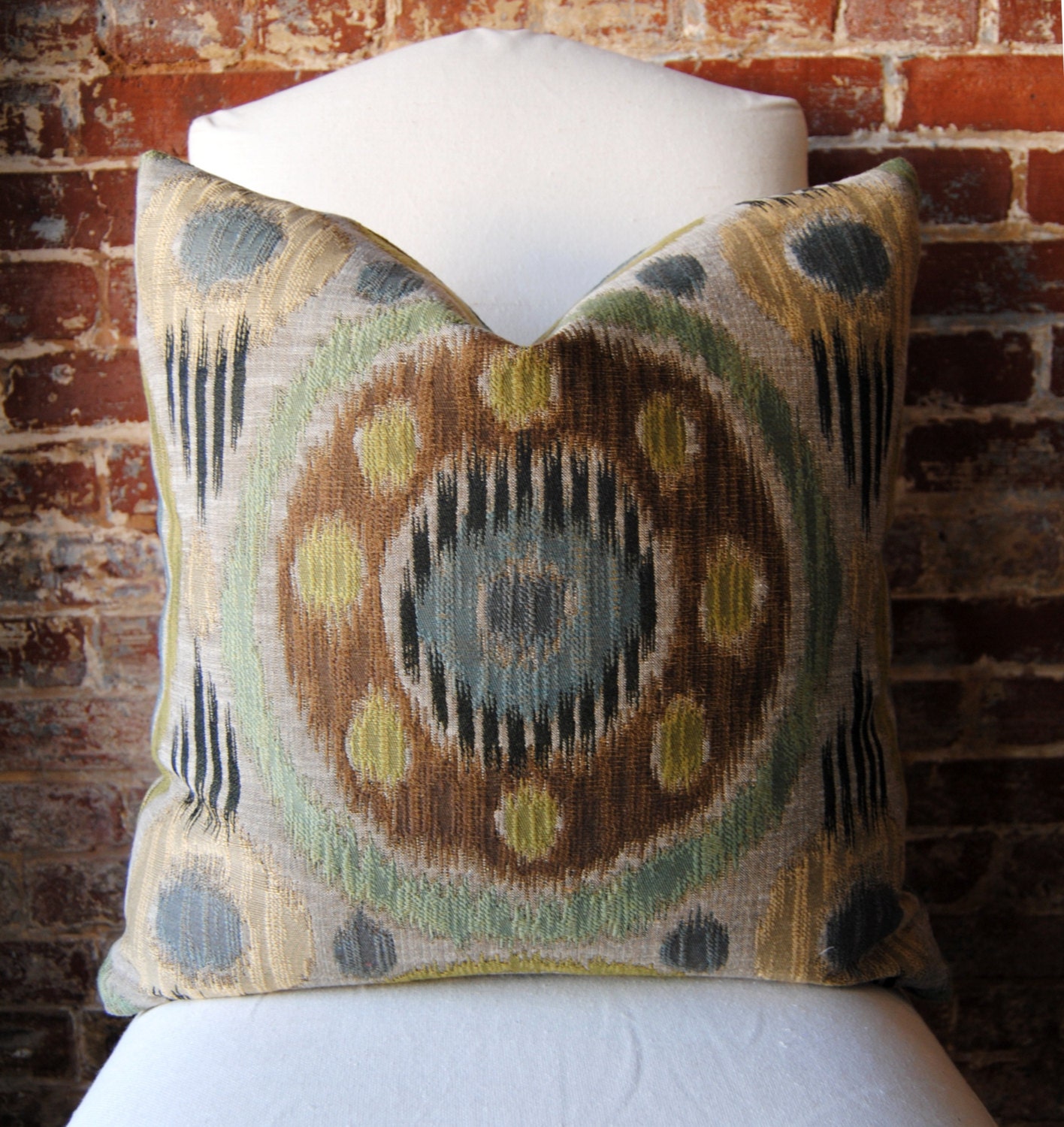 Ethnic Geo - 22 in square - Designer Pillow - Decorative Pillow - Throw Pillow