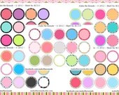 Editable Hearts Bundle Set - 1 inch Circle Bottle Cap Image - 4x6 and 8.5x11 Digital Collage Sheet (No. BS100) - Instant Download