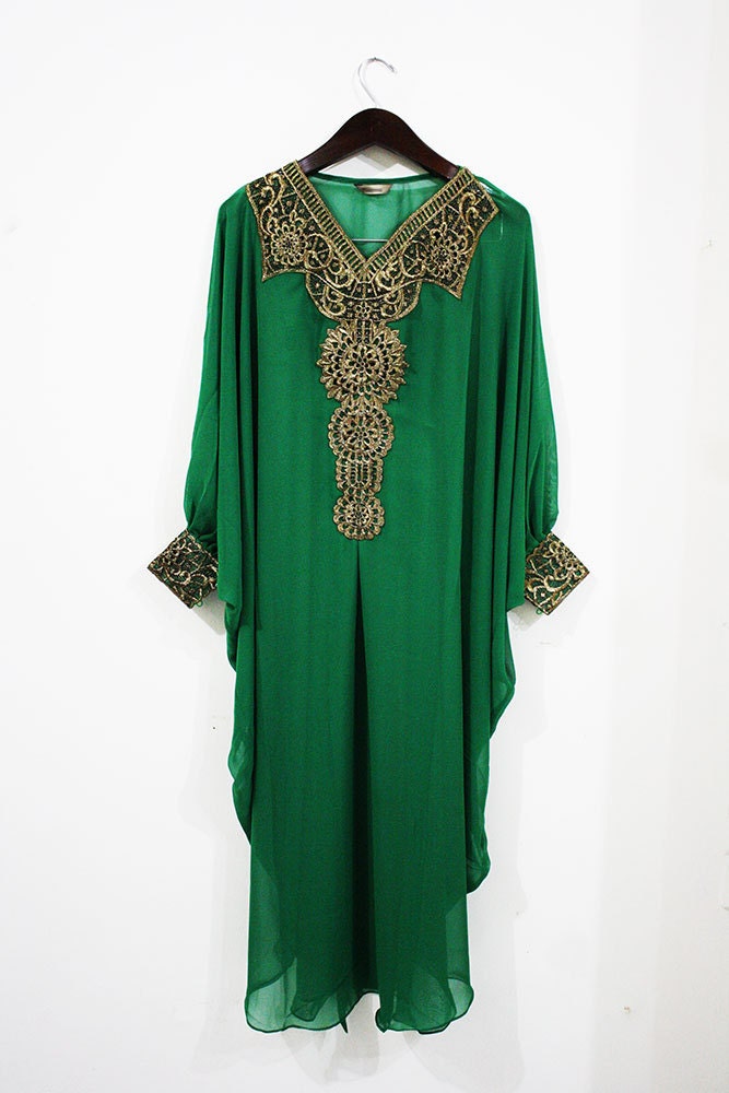 sheer kaftan dress