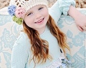 Kids Hat, Summer Hat, Childrens Clothing, Little Girls Crochet Hat with Flower, Spring Hat