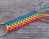Lacy Rainbow Hemp Keychain