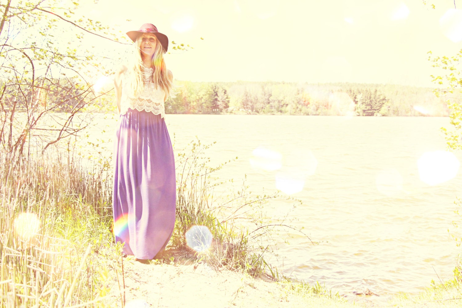 Long Maxi Skirt - high waisted maxi skirt in Grape Purple. women's maxi skirt, long jersey skirt, bohemian skirt, hippie, hipster
