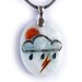 Sunshine on a Rainy Day Weather Necklace - Engraved Stone Pendant
