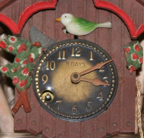 Vintage Miniature Cuckoo Clock Made In Germany by retrokitsch