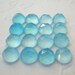 Semi Precious Cabochons Chalcedony Rose Cut Round Ocean Blue 8mm TWO CABS