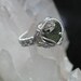 Moldavite and Herkimer Wire Wrap Ring Size 9