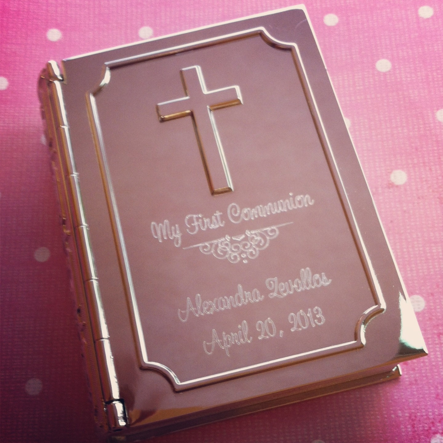 Personalized Engraved Rosary Keepsake Box by FairyTaleJewelsLLC
