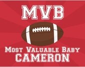 Backdrop for Football birthday Party MVB Most Valuable Baby Il_170x135