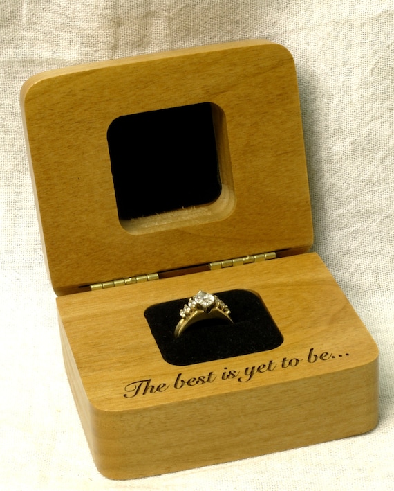 Laser Engraved Personalized Wedding Ring Box by PrecisionEngraving