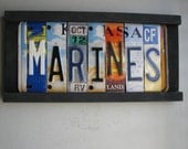 SALE - MARINES license tag sign No. 14 - 8milecreekdesigns