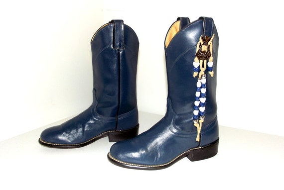 ladies navy blue cowboy boots