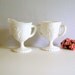 Milkglass Cream and Sugar, Grape Vine Pattern, Vintage, Serving