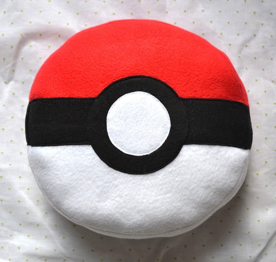 pokeball plush pillow