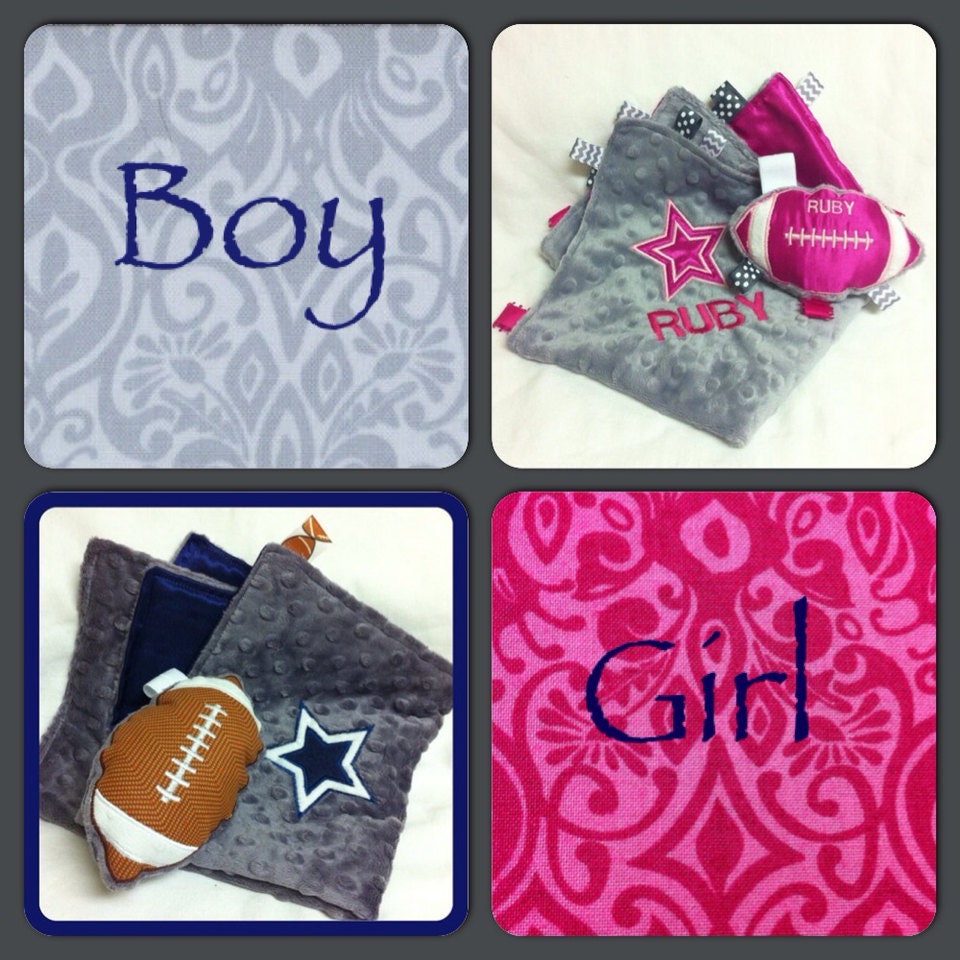 2 Dallas Cowboy's Baby Blankets by simplygreenerthings on Etsy