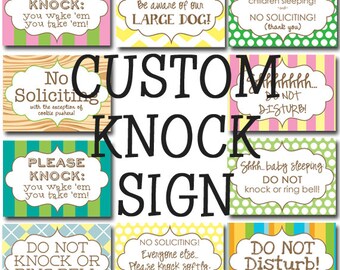 Please Knock sign by PerfectSentiment on Etsy