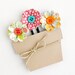 3 Handmade POTTED FLOWER CLIPS - Bookmarks, Office Clips, or Scrapbook Embellishment