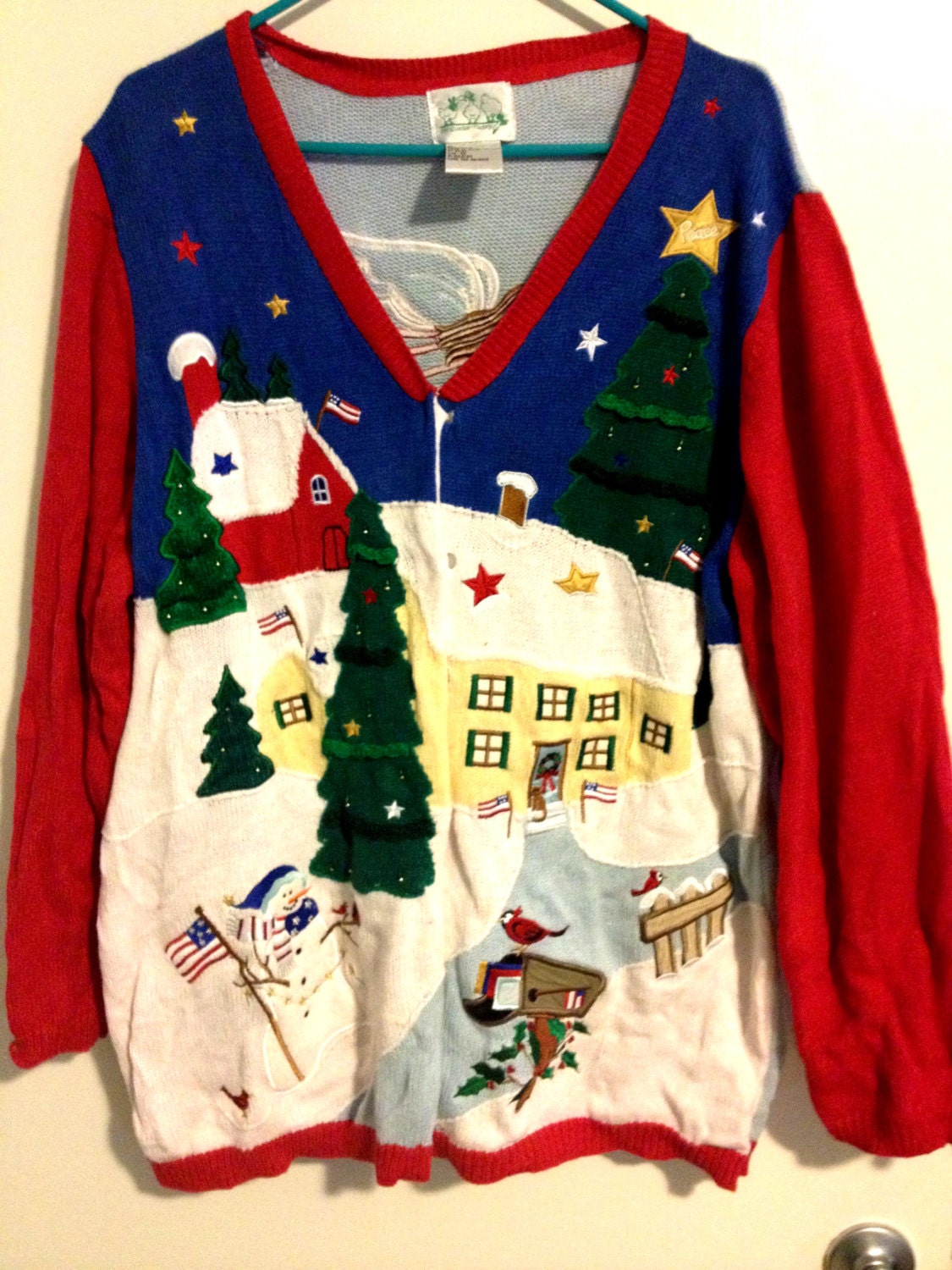 Ugly Christmas Sweater- Patriotic Christmas -Size 1XL