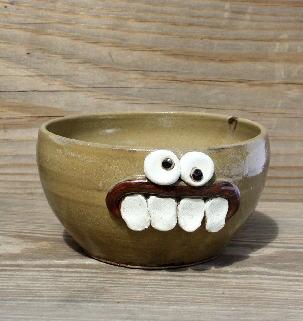 Cereal Bowl. Ceramic. Kids Funny Snack Bowl. by NelsonStudio