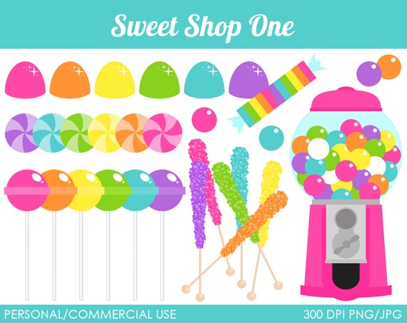 Sweet Shop 1 Clipart - Digital Clip Art Graphics for Personal or Commercial Use Il_570xn