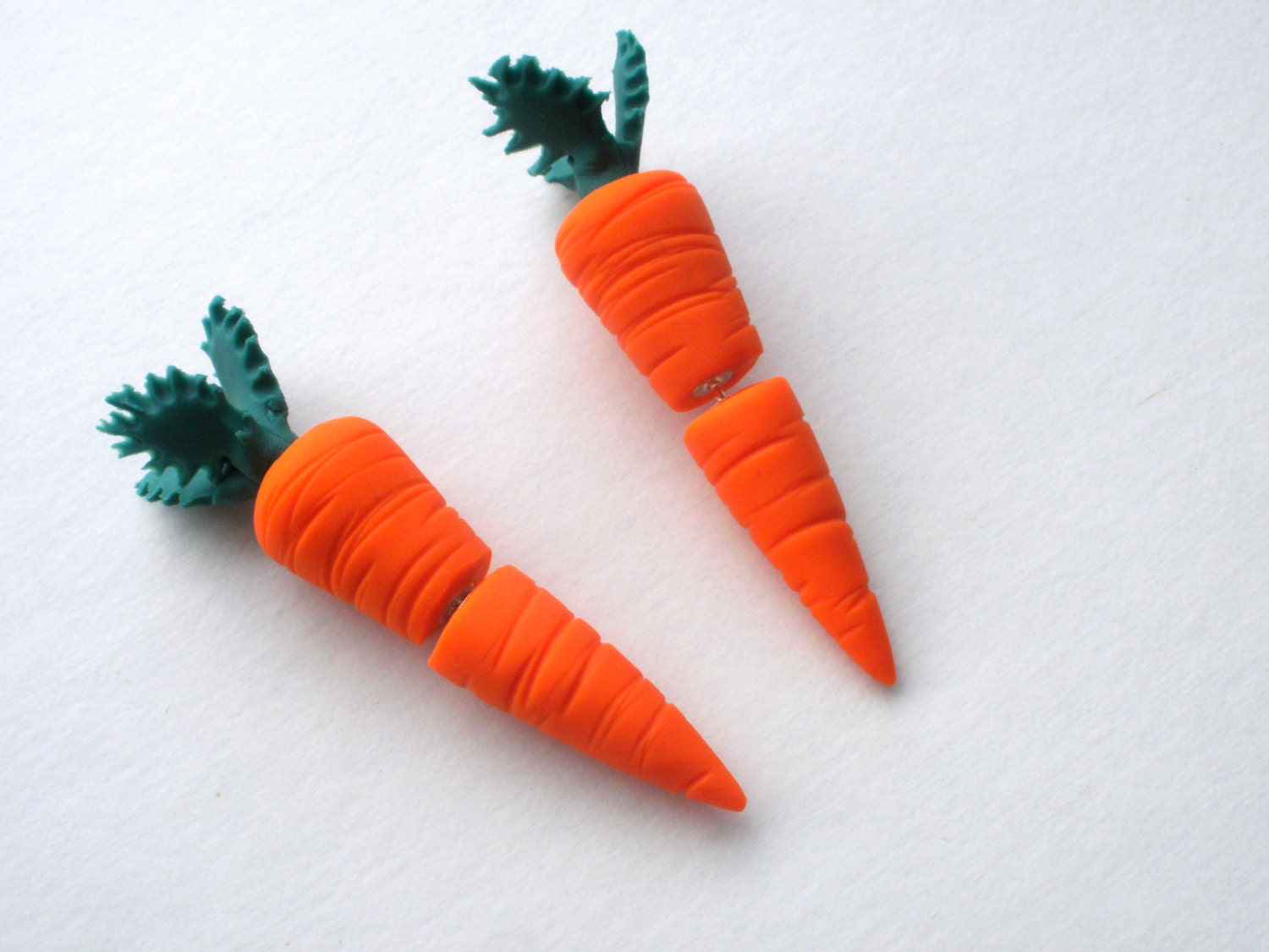 The Original Carrot Fake Gauge Earring- Garden -Vegetable - Farm