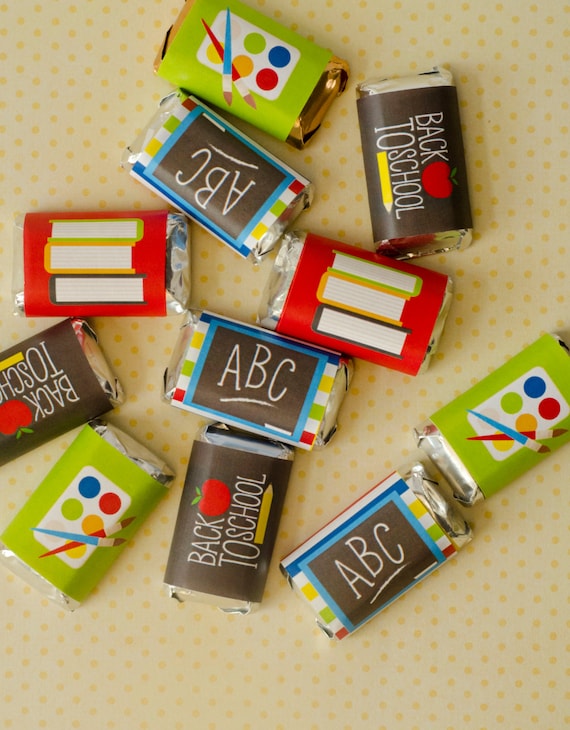 Back To School PRINTABLE Mini Candy Bar Wrappers (INSTANT DOWNLOAD) by Love The Day Il_570xn