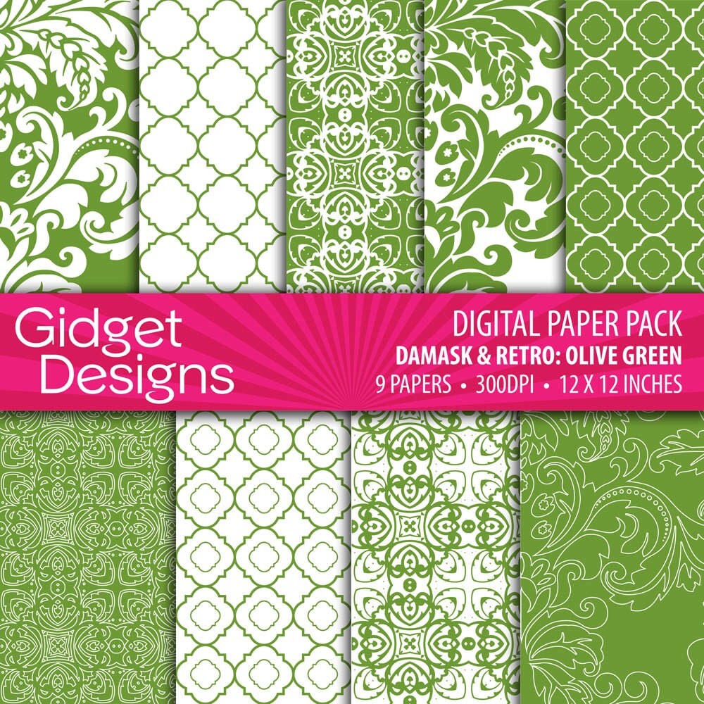 instant download digital paper pack damasks by gidgetdesigns 2 50 usd