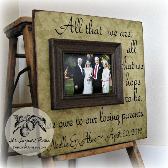 Parents Thank You Gifts Wedding Personalized Picture Frame 16x16 All ...