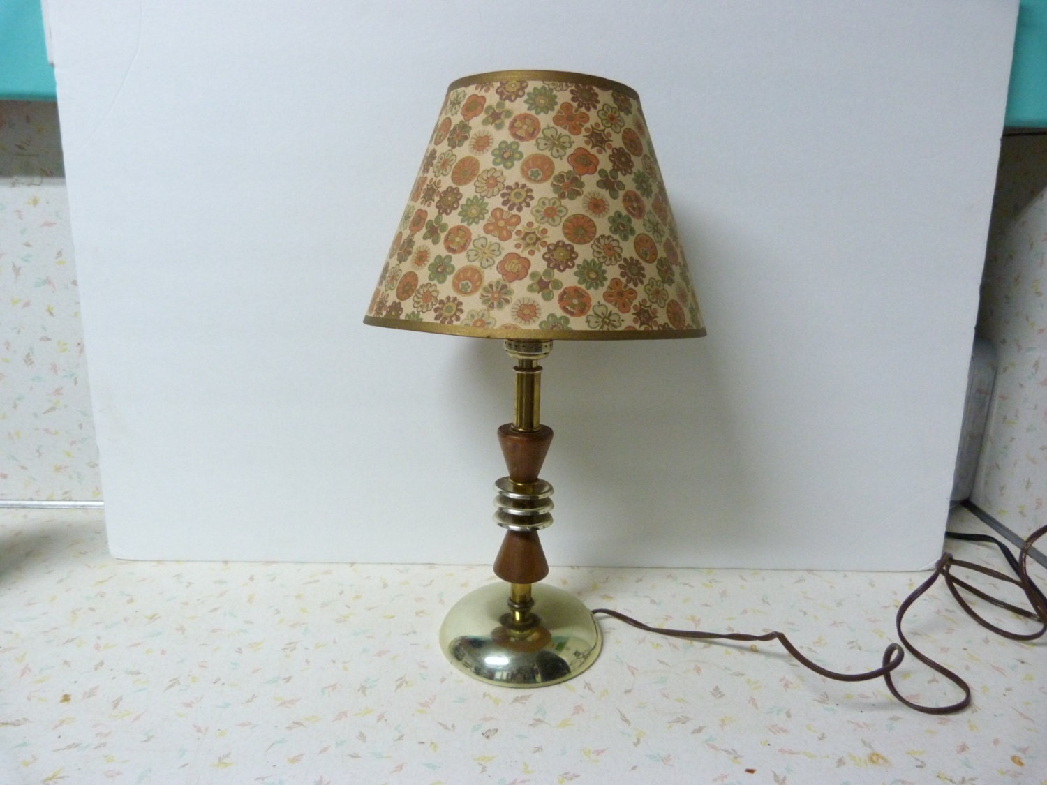 Mid Century Modern Bedside Lamp Teak With Funky by RavishingRetro