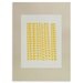 mid century modern large original handmade geometric, abstract sceenprint in cream and yellow inspired by fifties textiles & modernism