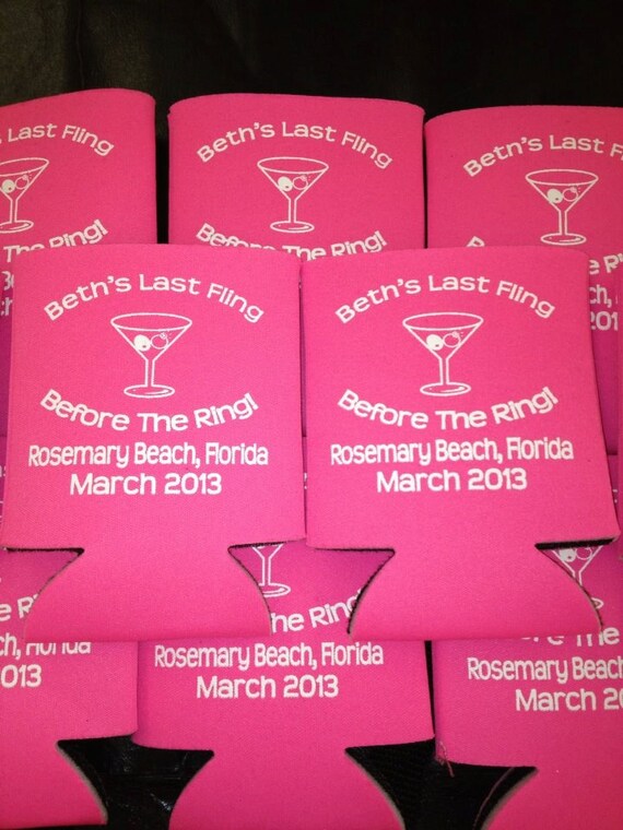 Bachelorette Koozies Personalized lot of by odysseycustomdesigns