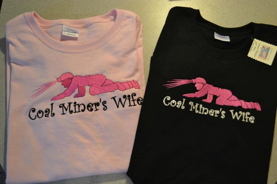 Coal Miners Wife Embroidered T Shirt By Kuntrystichn On Etsy