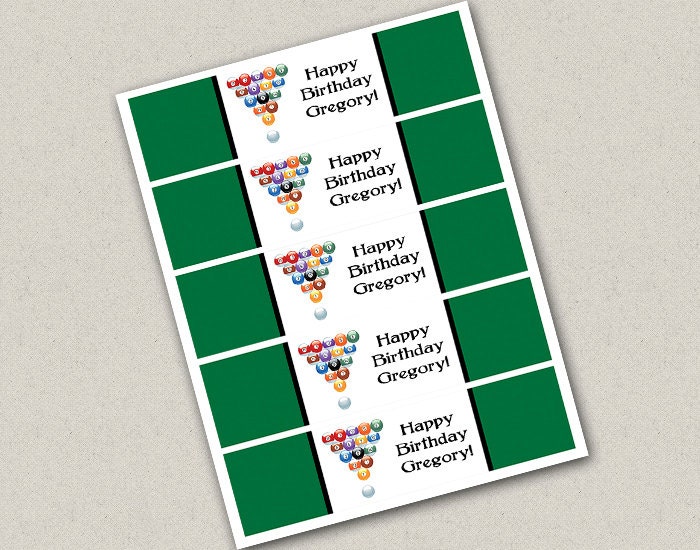 Rack em Up Billiards Water Bottle Labels Il_570xn