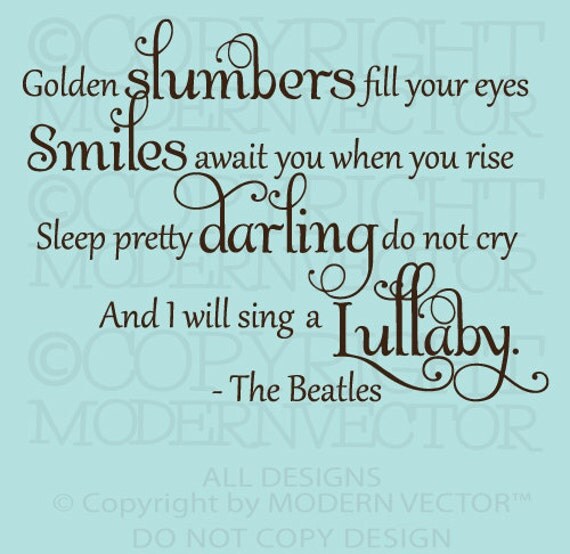 The Beatles Quote Vinyl Wall Decal Lettering by ModernVector