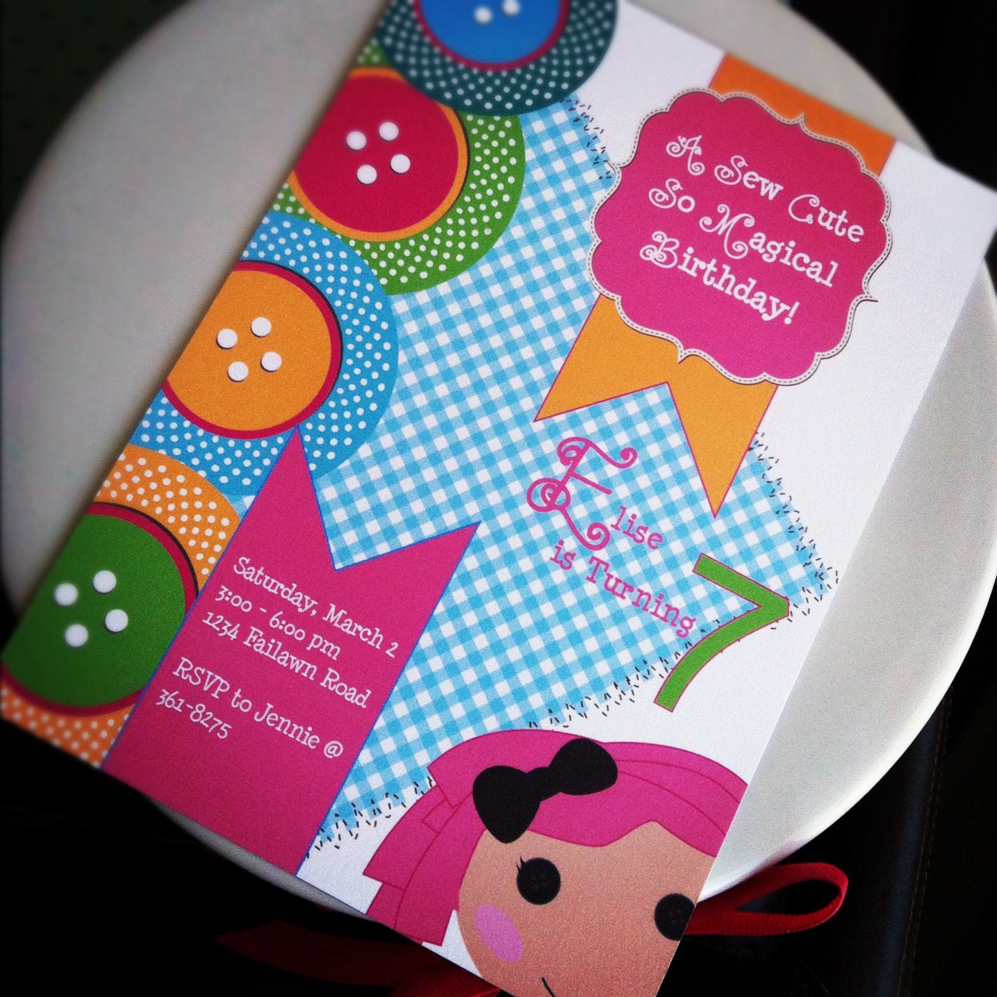 Lalaloopsy Inspired Girls Birthday Party Printable 5x7 Invitation Il_570xn