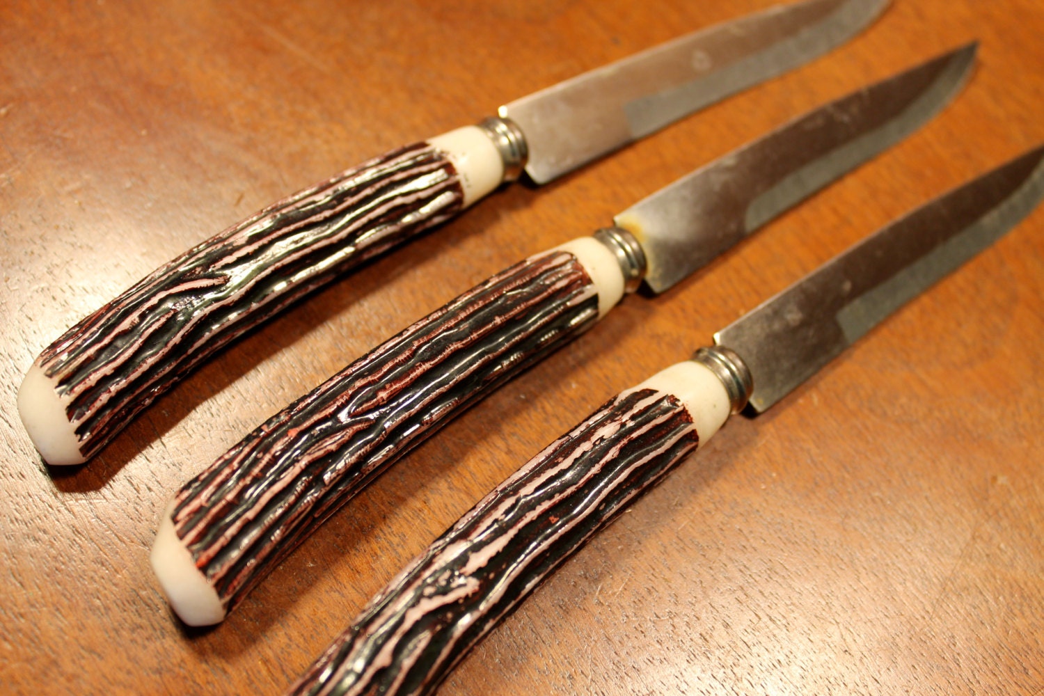 Hull Steak Knives with antler like handles by AtomicHoliday