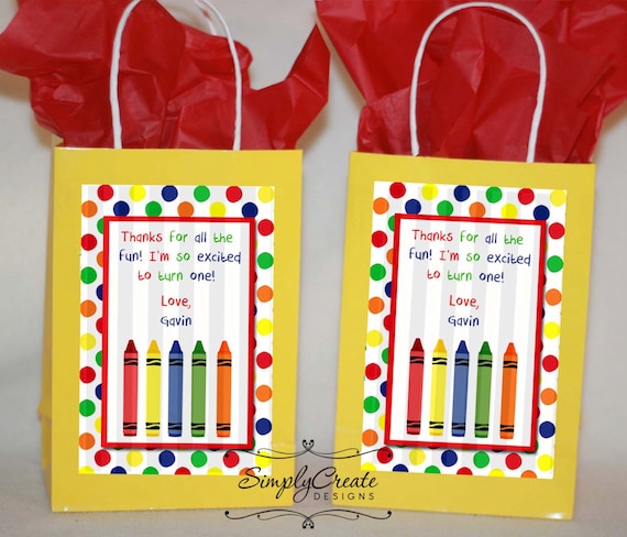 1st Birthday Favor Tag DIGITAL File 4x6 Jpeg Digital File Personalized Il_570xn