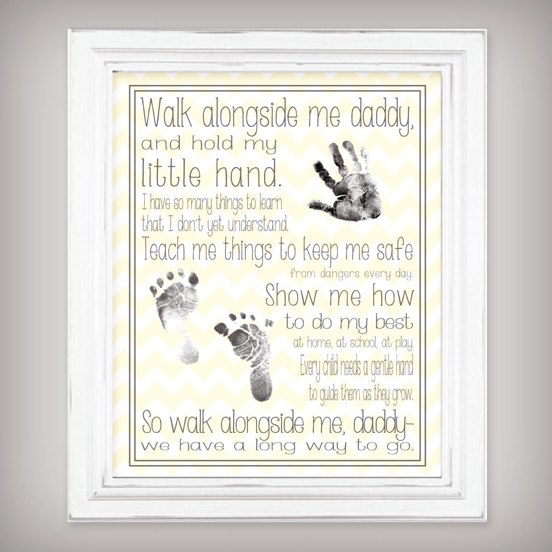 Walk With Me Daddy 11x14 Art Print Personalize With By Buhbay
